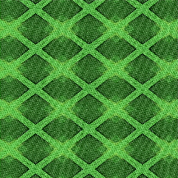 Ahgly Company Machine Washable Indoor Square Transitional Green Area Rugs, 7' Square