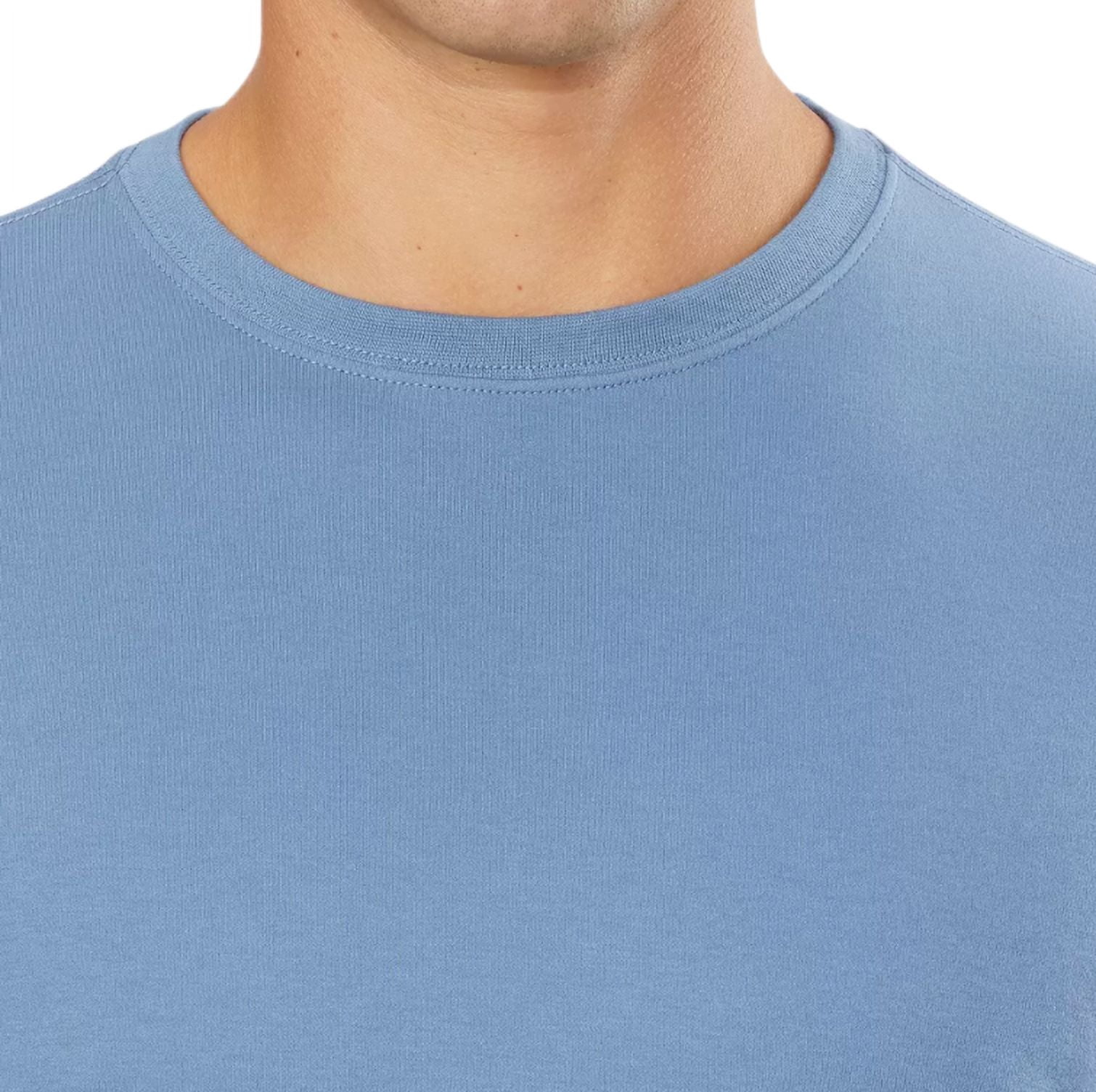 Kirkland Signature Men's Short Sleeve Peruvian Pima Cotton T-Shirts (Light Blue, Small)