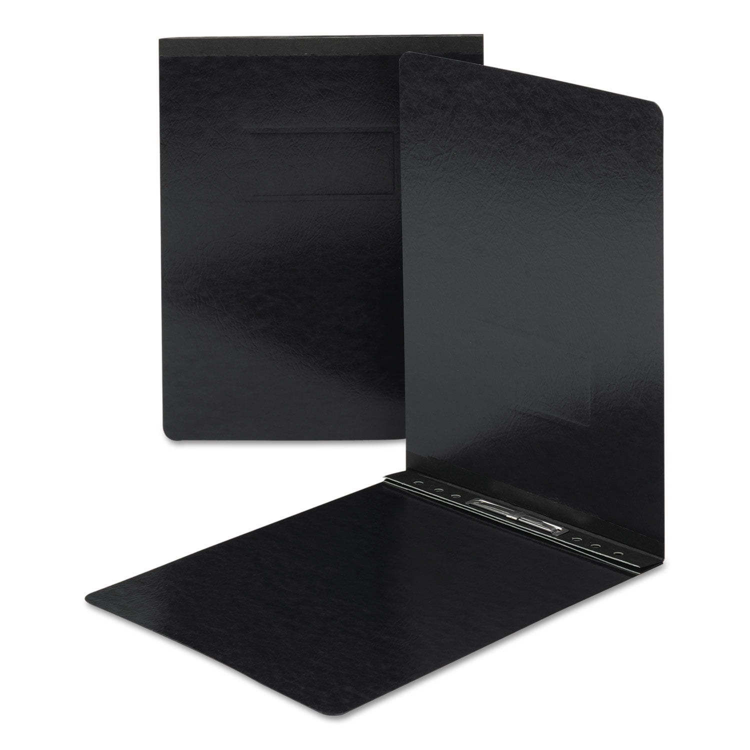 Smead End Opening Pressboard Report Cover Prong Fastener Letter Black 81125