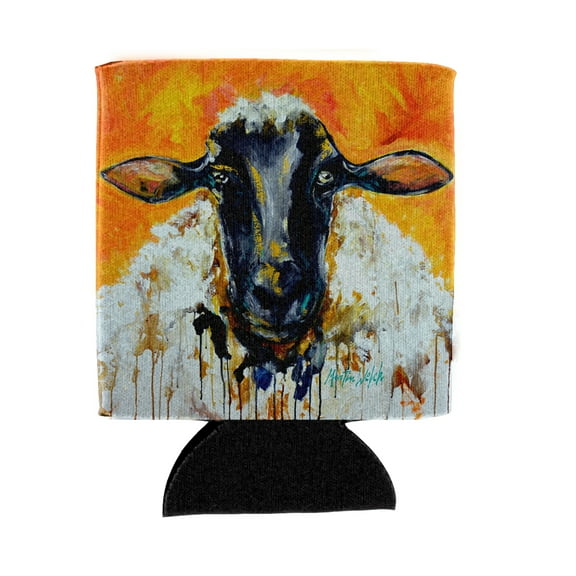 Carolines Treasures MW1343CC Peach Wool Sheep Can or Bottle Hugger Can Hugger multicolor