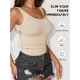 thumbnail image 4 of Takusun Women's Tummy Control Shapewear Tank Tops Seamless Round Neck Compression Tops, 4 of 6