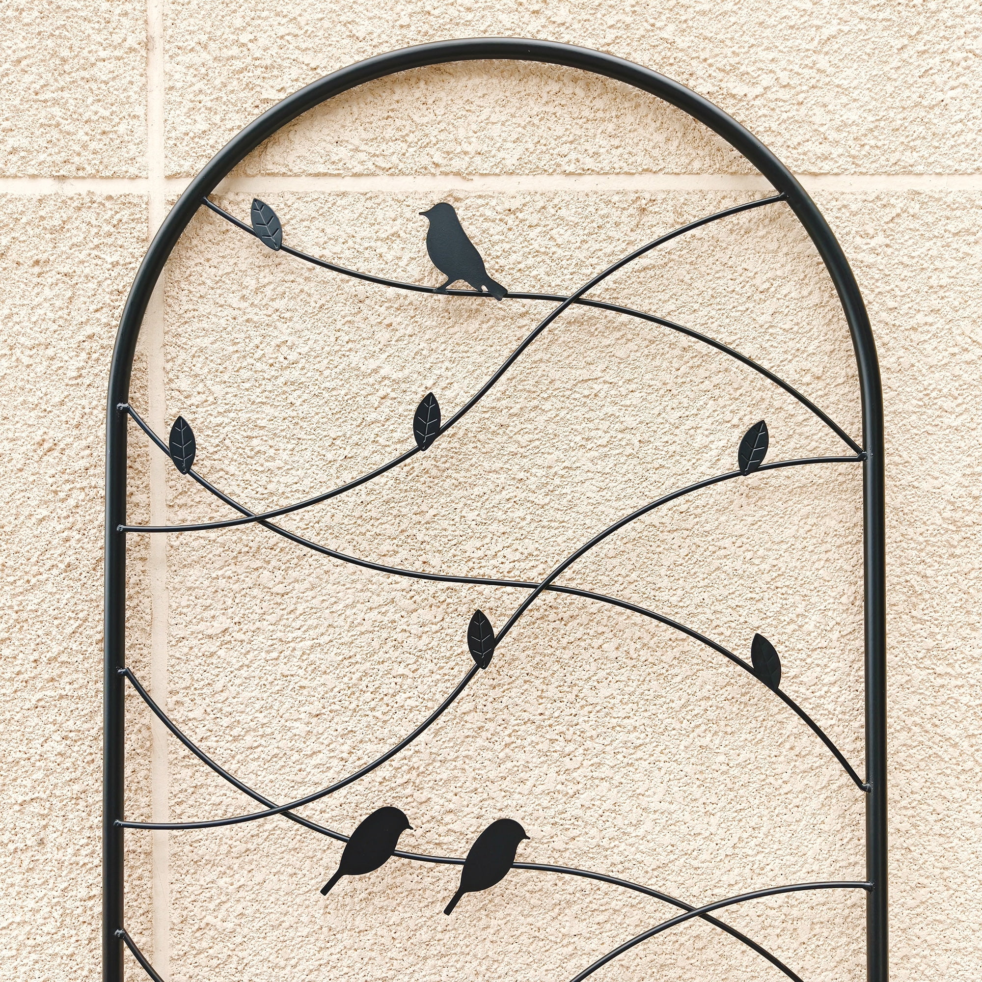Yoneston 2 Pack Metal Garden Trellis, 71"x19.7" Bird Decorative Arched Trellis for Climbing Plants, Rustproof and Sturdy for Outdoor, Black