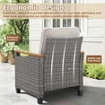 thumbnail image 4 of PPorfamilia 5 Piece Outdoor Conversation Sets, Patio Sectional Furniture Sets with Beige Cushions, All Weather Wicker Patio Chairs, Ottomans and Side Table Sets for Garden Deck Porch, 4 of 10