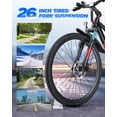 thumbnail image 6 of QNUT Full Aluminum Electric Bike for Adults & Teens, Peak 750W, Upgraded Adjustable Handlebars, 21-Speed Commuter E-Bike with Dual Disc Brakes, 40-Mile Range, for mountain & Commuter (Blaze Core), 6 of 9