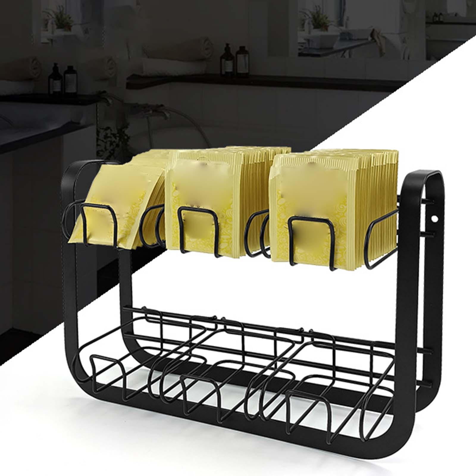 2 Tier Holder, Sweetener Sugar Packets Coffee Creamer Storage Display