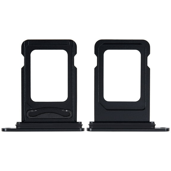 Replacement Dual Sim Card Tray Compatible For iPhone 15 / 15 Plus (Black)