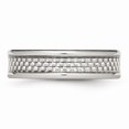 thumbnail image 3 of White Stainless Steel Ring Band Wedding Grey Carbon Fiber, 3 of 6