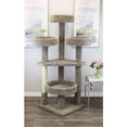 thumbnail image 2 of Maykoosh Artisanal Abode Modern Marvel Multi Level Tree, Floor Mountable, Carpet Material for All Cat Breeds, Climbing Pets - 26"L x 24"W x 46"H-Color:Neutral, 2 of 5