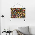 thumbnail image 5 of WOBOGO A Variety Of Snack Patterns Living Room Canvas Wall Art Bedroom Study Framed Canvas Print Artwork Home Office Decorations 24.5×16.7in, 5 of 6