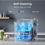 Simzlife 26 lbs/24H Countertop Ice Maker Machine, 9 Bullet-Shaped Ice in 6 Min, Auto-Cleaning Portable Ice Maker for Kitchen, Home, Office, RV, Black
