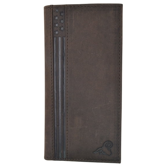 RFID Blocking Leather USA Checkbook & Register Cover Holder Case Slim Wallet For Men & Women
