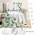 thumbnail image 5 of Eucalyptus Blanket Soft Cozy Warm Throw Blanket for Couch, Plush Fuzzy Flannel Fleece Blankets for Sofa, Sage Green Vines Branch Watercolor Plant Bed Blankets Lightweight Gifts for Women, 40"x50", 5 of 9