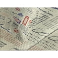 thumbnail image 4 of Ambesonne Tea Party Quilted Bedspread Set 3 Pcs, Newspaper Kiss Marks, King Size, Beige Navy Blue Red, 4 of 5
