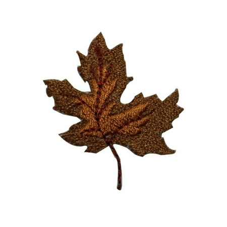 ID 7167 Dried Maple Leaf Patch Tree Fall Autumn Embroidered Iron On