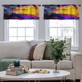 thumbnail image 4 of LALILO Kitchen Curtain Valance Oil Media Art Oil Acrylic Rod Pocket Window Curtain 52"x 18" Set of 2, 4 of 5