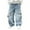 Blue, variant on Males' Relaxed Fit Denim Jeans with Utility Pockets, Everyday Casual Straight Leg Trousers