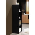 thumbnail image 4 of Pemberly Row Four Shelf Multi-Purpose Wooden Bookcase in Black Finish, 4 of 5