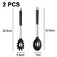 thumbnail image 2 of 2 uds utensilios de cocina antiadherentes con mango de acero inoxidable, herramientas de cocina resistentes al calor sin BPA, 2 of 5