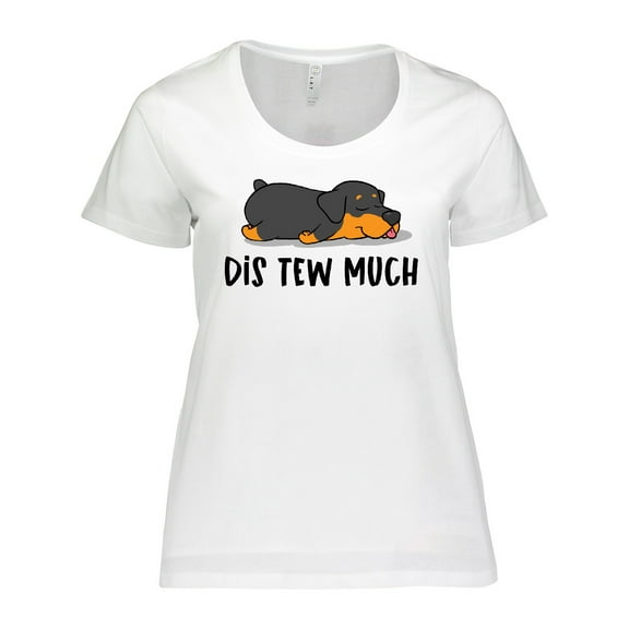 Inktastic Napping Dis Tew Much Rottweiler Women's Plus Size T-Shirt