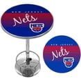 thumbnail image 2 of New Jersey Nets Hardwood Classics Bar Table with Adjustable Footrest and Acrylic Top, 2 of 3