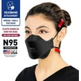 thumbnail image 3 of BNX N95 Black Respirator Face Mask, Tri-Fold Cup/Fish Style, 50-Pack, Model F95B, 3 of 6