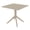 Dove Gray, variant on Compamia Sky 32" Square Patio Bistro Table in Black