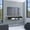 64#Light Gray,Particle Board, variant on Entertainment Center Warrior 59" Floating Tv Stand with Two open shelves, media compartments and cable management Light Gray,Media Console