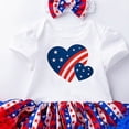 thumbnail image 4 of JUMEYU Newborn 4th of July Bodysuit Boy Newborn Baby Girls Romper Funny Bodysuit Romper Infant Clothes Outfit Gift 0 3 6 9 12 18 24 Months (White,0-3 Months), 4 of 5