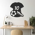 thumbnail image 5 of LaModaHome Exclusive Metal Wall Decor With Messin'S Number 10 Jersey, Football Boots And Football – Durable & Artistic Metal Wall Art for Home and Office Decor, 5 of 5