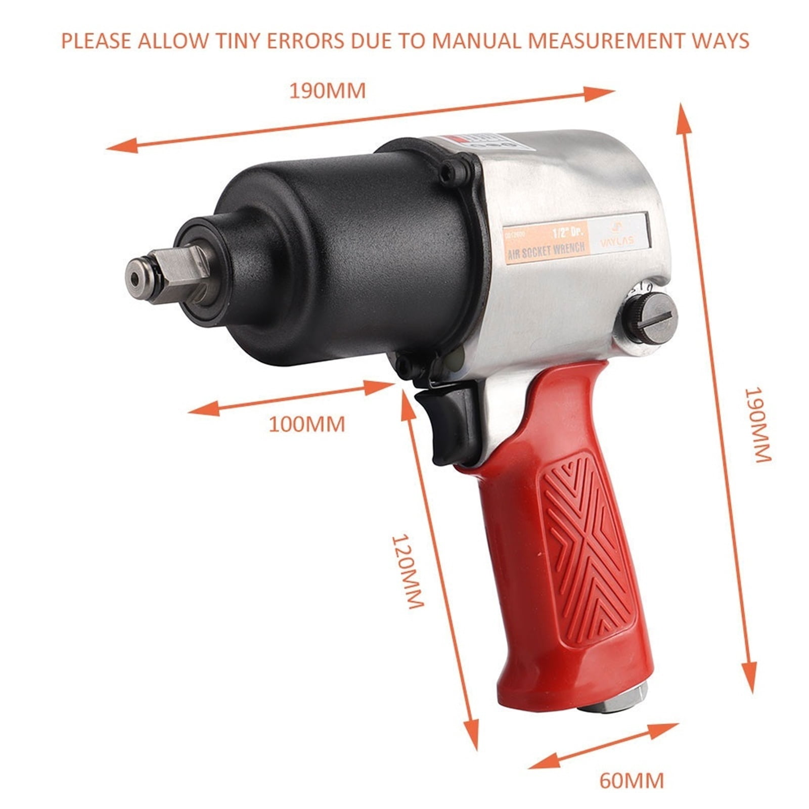 1/2 Inch Drive Pneumatic Impact Wrench High Torque Air Impact Socket Wrench Spanner Air Powered Tools - Multi-Purpose Tool