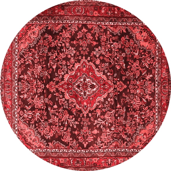 Ahgly Company Indoor Round Persian Red Traditional Area Rugs, 7' Round