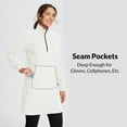 thumbnail image 3 of BALEAF Women's Fleece Dress Sweatshirt Tunic Long Quarter Zip Pullover Polar Winter Dress Cover Ups Pocket White L, 3 of 7