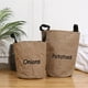 thumbnail image 5 of Kearding Bolsa de almacenamiento de tela de yute marrón transpirable y respetuosa con el medio ambiente - Cuerpo pequeño de gran capacidad Organizadores de utensilios de cocina, 5 of 6