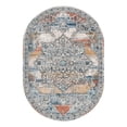 thumbnail image 3 of Unique Loom Nyla Collection Area Rug - Smile (5' 3" x 8' Oval Multi/Gray), 3 of 7