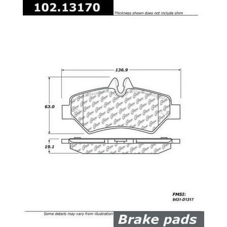 Centric 102.13170 Rear Brake Pad