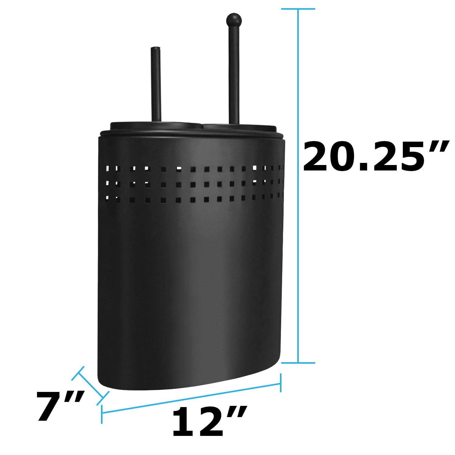 Toilet Brush and Plunger Set with Holder, Black