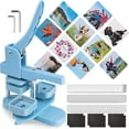 thumbnail image 1 of Fridge Magnet Maker Machine, 50mm Square Photo Magnet Button Maker Kit, DIY Square Fridge Magnet Badge Button with 100 Set Square Magnet Button Making Supplies, for Souvenir, Activity Badge, 1 of 6