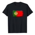 thumbnail image 4 of Trendfront Womens Portugal Graphic T Shirt Crewneck Short Sleeve Brush Flag Print National Pride Football Fan Match Day Casual Stadium Chic Tops, 4 of 4