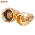 thumbnail image 6 of 2Pcs 5/8 3/4Inch Brass Garden Hose Repair Mender Kit Water Hose End Mender Male Female Hose Connector Set with 4 Stainless Steel Clamp, 6 of 8