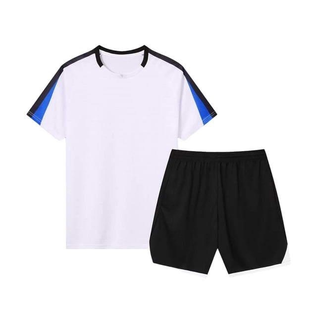 Odeerbi Conjunto de Entrenamiento de Fútbol Seco Rápido Para Chicos Y Niñas Malla Color Bloque Pantalones Cortos de Camiseta Conjuntos Atléticos Respirables Para 5-15 Años
