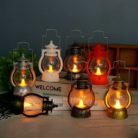 

Energy-Saving Holiday Desktop Hanging Bar Night Light Halloween Decorative Led Small Home Party Retro Lantern Retro Oil Lamp