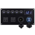 thumbnail image 1 of Usb Switch Panel Digital Switch Panel Dual USB Switch Panel Multifunctional With Blue LED Display Vehicle Interior Decor, 1 of 1