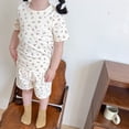 thumbnail image 3 of Ropa de hogar para niños Conjunto de pijama de verano para niños Ropa de hogar para niñas Conjunto de manga corta de algodón Dibujos animados, 3 of 5