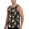 thumbnail image 2 of Haiem Lilies Flowers Men Workout Tank Top Gym Bodybuilding Sleeveless Muscle T Shirts Athletic Tank Breathable Workout Shirt-Medium, 2 of 9