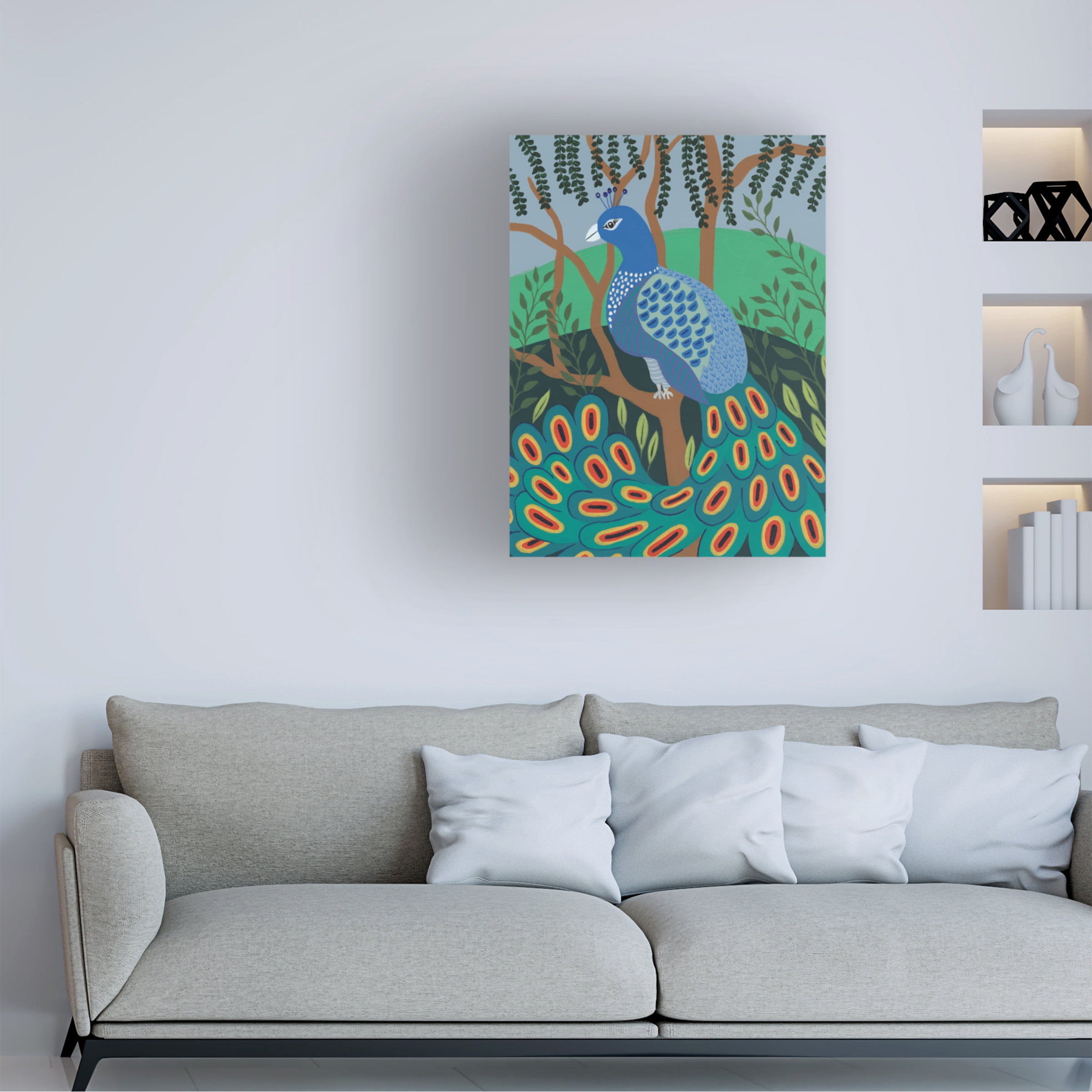 Regina Moore 'Dandy Peacock II' Canvas Art