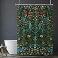thumbnail image 5 of Victorian William Morris Original Design Vintage Shower Curtain Furniture Bathroom Fabric Decorations Washable Shower Curtain with Hooks, 5 of 8