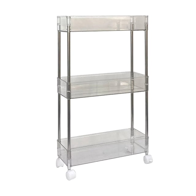 Minkissy Chariot Pliable Rangement Multifonctionnel Design à Roues Coulissantes Plastique 1 Pcs