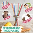 thumbnail image 2 of 24oz, Rainbow Colored Replacement Acrylic Straw Set of 8 /With Cleaning Brush, 2 of 6