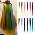 thumbnail image 2 of Clip-In One Piece Ombre Hair Extensions in Pure Color - Straight Long Synthetic 2 Tone Hair Pieces, 2 of 63