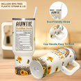 thumbnail image 5 of Gifts for Aunt, Auntie Gifts - Aunt Gifts from Niece, Nephew - Christmas Gifts For Aunt, Birthday Gift, Mothers Day Gifts for Auntie - Gifts for New Aunt - 40oz Sunflower Tumbler With Handle & Straw, 5 of 7